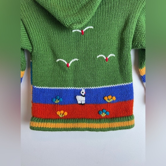 Peruvian Knit Sweater Wool Baby Multicolor - Picture 7 of 10